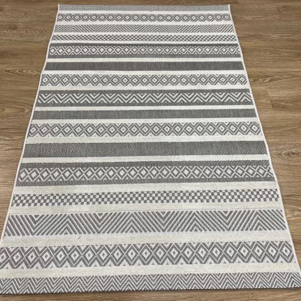 Ahsen Serisi Hav Toz Vermeyen Antialerjik Gri Renk Halı MH-02