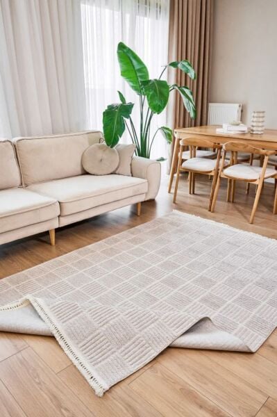 Alessa Serisi Krem Renk Dokuma Halı AP-6822