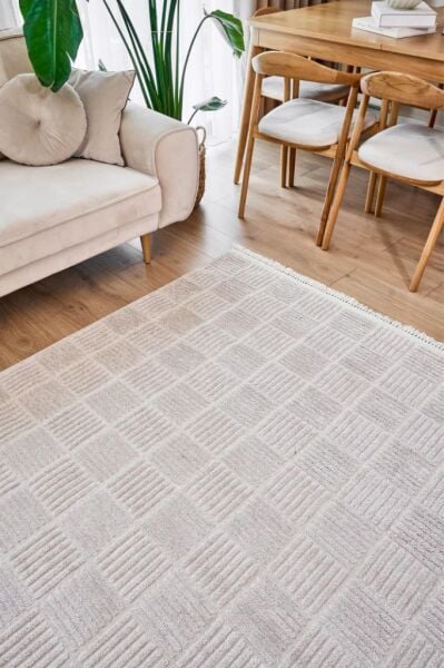Alessa Serisi Krem Renk Dokuma Halı AP-6822