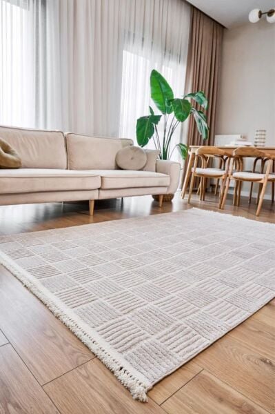 Alessa Serisi Krem Renk Dokuma Halı AP-6822