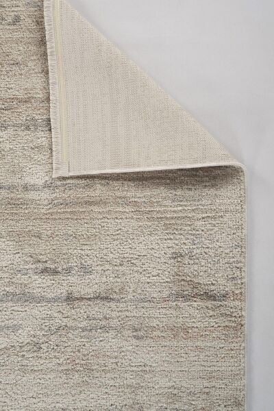 Peru Serisi Bej Gri Yumuşak Dokulu Makine Halısı AP-8432