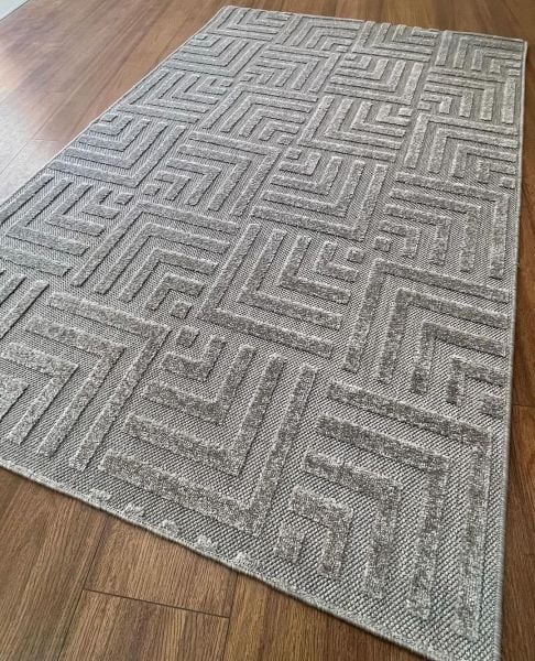 Ahsen Serisi Hav Toz Vermeyen Antialerjik Gri Renk Halı MH-03