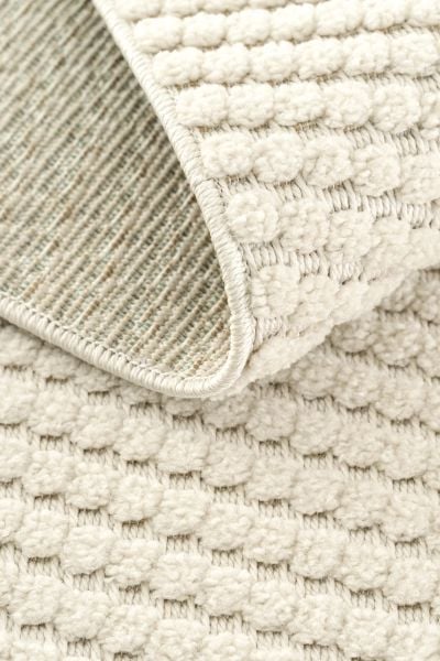 Mabel Serisi Bej Kaymaz Tabanlı Antibakteriyel Makine Halısı L-5444