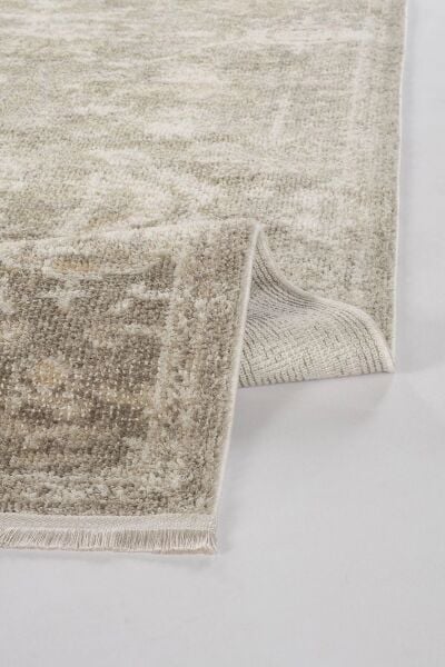 Peru Serisi Bej Renk Yumuşak Dokulu Makine Halısı AP-8441