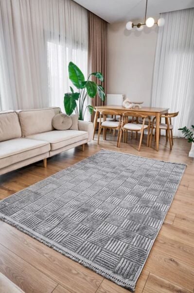 Alessa Serisi Gri Renk Dokuma Halı AP-6824