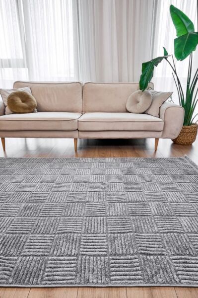 Alessa Serisi Gri Renk Dokuma Halı AP-6824