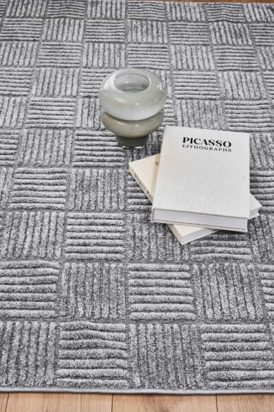 Alessa Serisi Gri Renk Dokuma Halı AP-6824