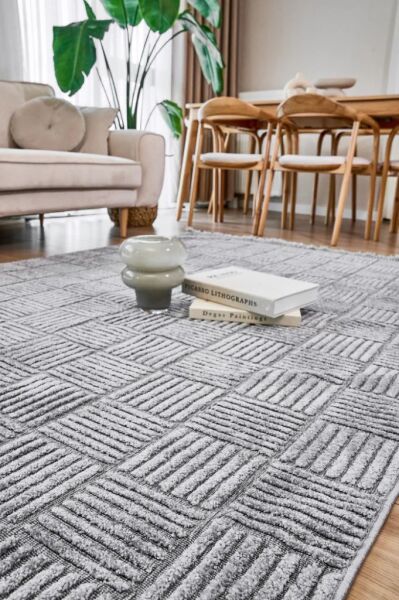 Alessa Serisi Gri Renk Dokuma Halı AP-6824