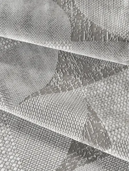 Calme Serisi Gri Renk Yıkanabilir Kaymaz Dokuma Halı T-Hy10