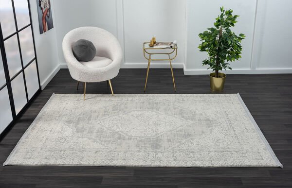 Vista Serisi Tozumaz Antialerjik Gri Renk Makine Halısı VS002G