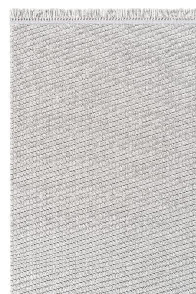 Mabel Serisi Gri Kaymaz Tabanlı Antibakteriyel Makine Halısı L-5445