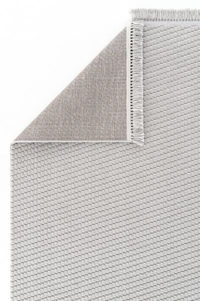 Mabel Serisi Gri Kaymaz Tabanlı Antibakteriyel Makine Halısı L-5445