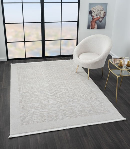 Vista Serisi Tozumaz Antialerjik Ekru Renk Makine Halısı VS003A