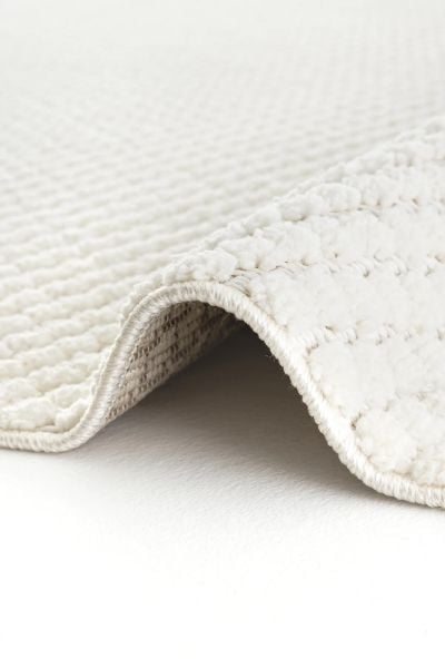 Mabel Serisi Krem Kaymaz Tabanlı Antibakteriyel Makine Halısı L-5446