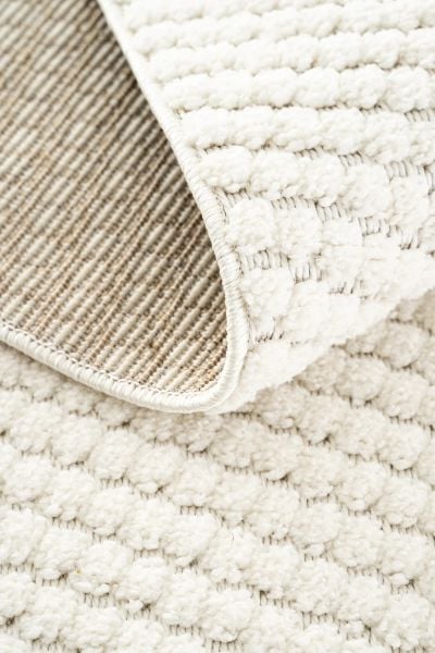 Mabel Serisi Krem Kaymaz Tabanlı Antibakteriyel Makine Halısı L-5446