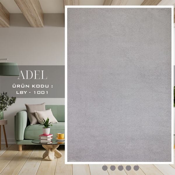 Adel Serisi Shaggy Modern Gri Renk Dokuma Halı LBY-1001
