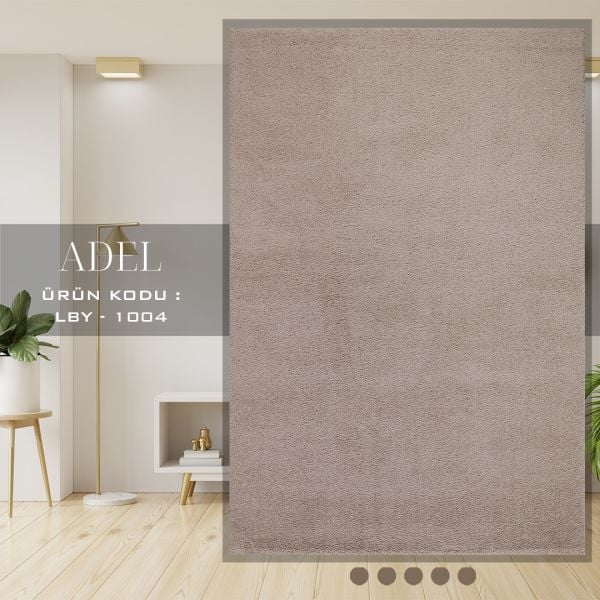 Adel Serisi Shaggy Modern Vizon Renk Dokuma Halı LBY-1004