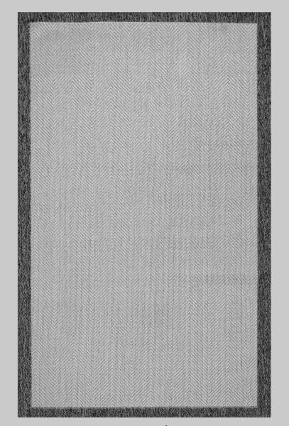 Sisal Serisi K.Gri Krem Kaymaz Tabanlı Yıkanabilir Dokuma Halı EM-E908