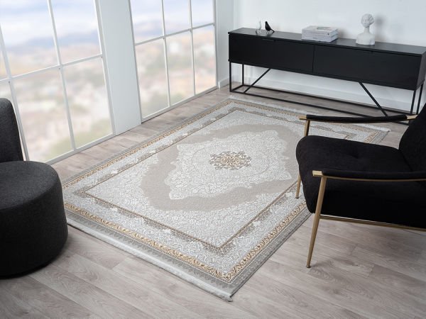 Vista Serisi Tozumaz Antialerjik Bej Gold Renk Makine Halısı VS012A
