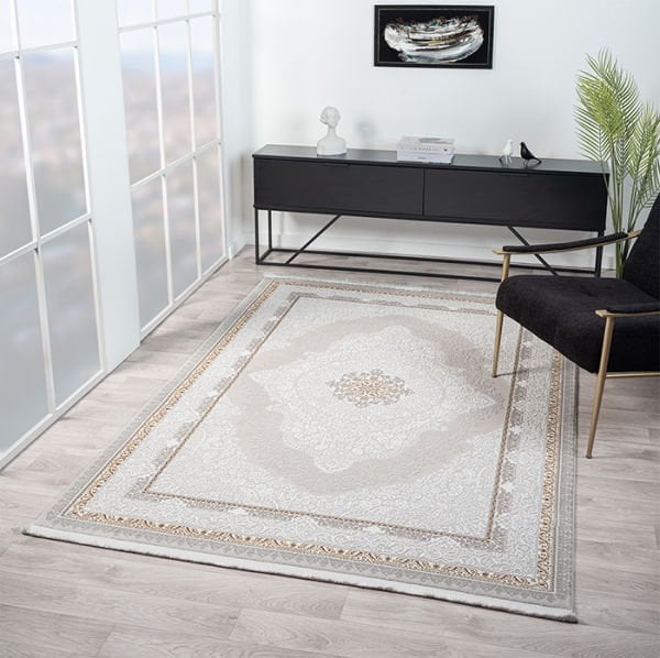 Vista Serisi Tozumaz Antialerjik Bej Gold Renk Makine Halısı VS012A