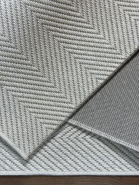 Sisal Serisi Krem Kaymaz Tabanlı Yıkanabilir Dokuma Halı EM-E902