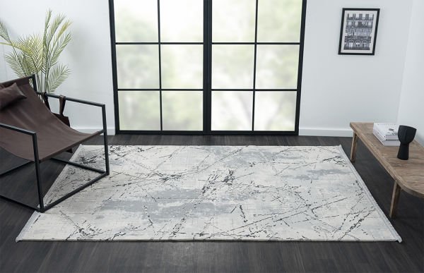 Vista Serisi Tozumaz Antialerjik Gri Renk Makine Halısı VS014G