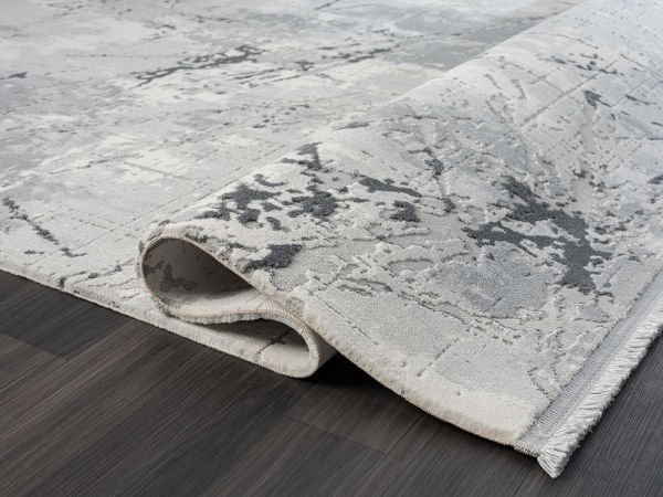 Vista Serisi Tozumaz Antialerjik Gri Renk Makine Halısı VS014G