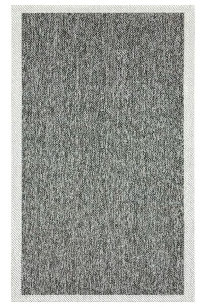 Sisal Serisi K.Gri Krem Kaymaz Tabanlı Yıkanabilir Dokuma Halı EM-E904