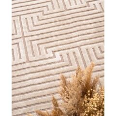 Maison Serisi Bej İskandinav Desenli Modern Halı CO-1007