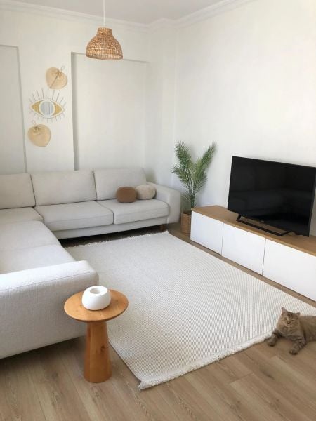 Amore Serisi Beyaz Renk Naturel Dokuma Halı TU-110