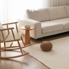 Amore Serisi Beyaz Renk Naturel Dokuma Halı TU-110