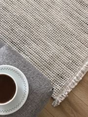 Amore Serisi Gri Renk Naturel Dokuma Halı TU-112