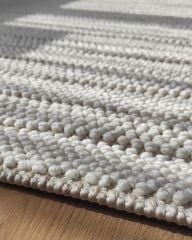 Amore Serisi Beyaz Renk Naturel Dokuma Halı TU-114