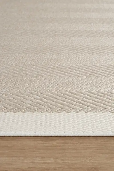 Sisal Serisi Bej Krem Kaymaz Tabanlı Yıkanabilir Dokuma Halı TU-EN02