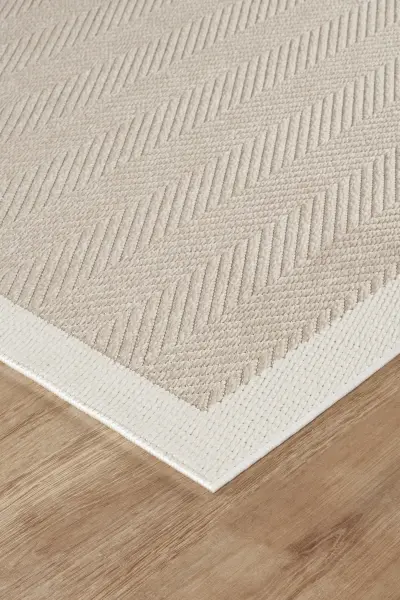 Sisal Serisi Bej Krem Kaymaz Tabanlı Yıkanabilir Dokuma Halı TU-EN02