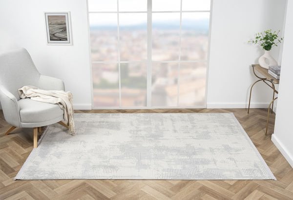 Loya Serisi Gri Renk Tozumaz Antialerjik Makine Halısı LY002G