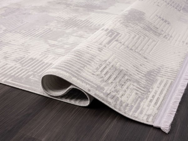 Loya Serisi Gri Renk Tozumaz Antialerjik Makine Halısı LY002G