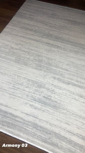 Armony Serisi Akrilik Dokuma Gri Krem Makine Halısı AR003A