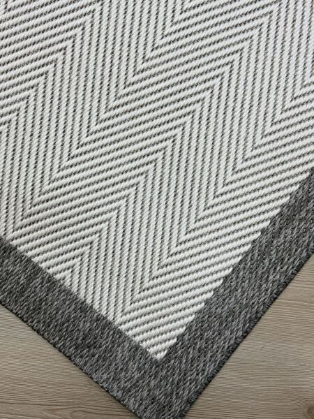 Sisal Serisi Krem Gri Kaymaz Tabanlı Yıkanabilir Dokuma Halı TU-EN01