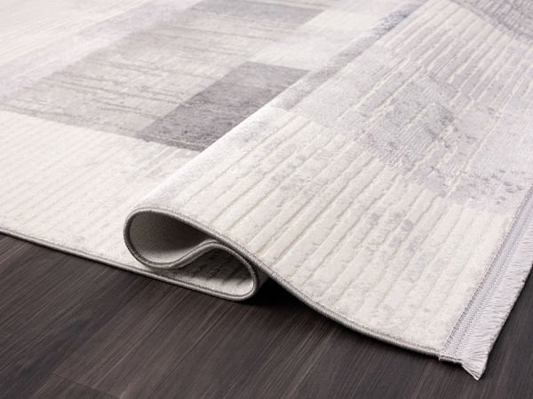 Loya Serisi Gri Renk Tozumaz Antialerjik Makine Halısı LY005G