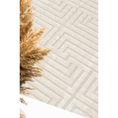 Maison Serisi Krem İskandinav Desenli Modern Halı C-1005
