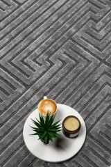 Maison Serisi Gri İskandinav Desenli Modern Halı C-1006