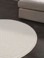 Terra Serisi Krem Peluş Dokulu Makine Halısı C-1007