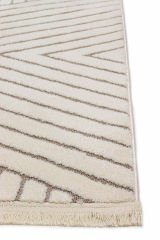 Terra Serisi Krem Peluş Dokulu Makine Halısı C-1008