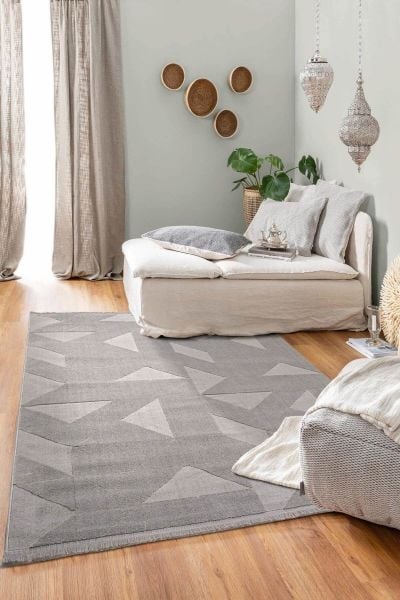 Terra Serisi Gri Yumuşak Dokulu Makine Halısı C-1010