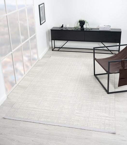 Loya Serisi Gri Renk Tozumaz Antialerjik Makine Halısı LY006G