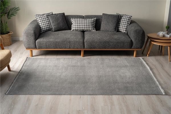 İcon Serisi Gri Yumuşak Dokulu Makine Halısı EN-2103