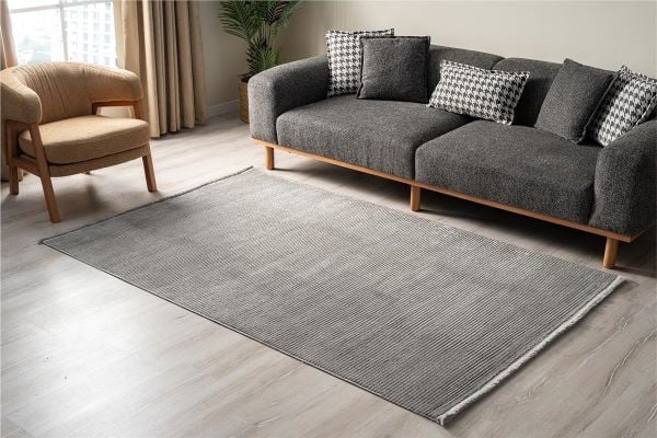 İcon Serisi Gri Yumuşak Dokulu Makine Halısı EN-2103