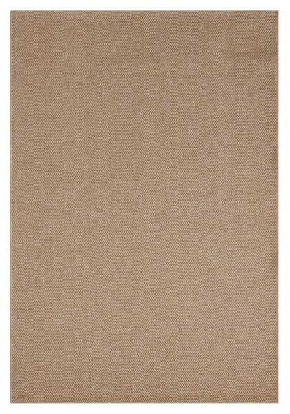 Craft Serisi Bej Balık Sırtı Desen Hasır Dokulu Dokuma Halı S-0454