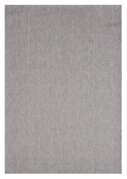 Craft Serisi Gri Balık Sırtı Desen Hasır Dokulu Dokuma Halı S-0455